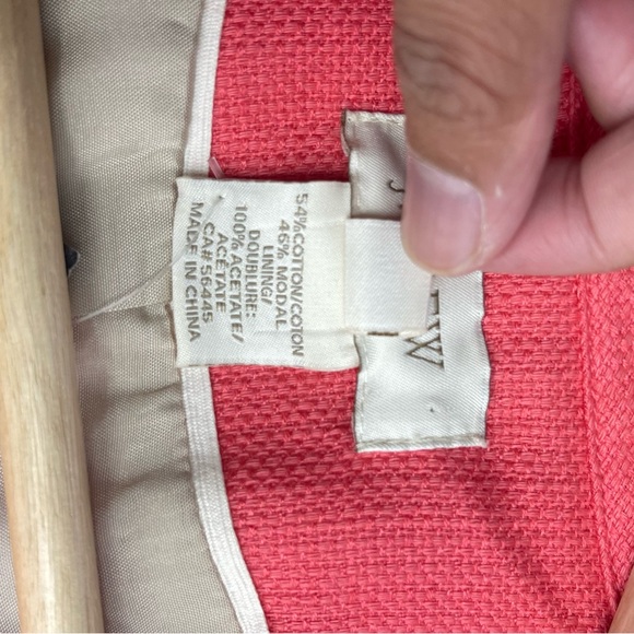 J. Crew Cropped Frayed Blazer Size 2 in Coral - Picture 8 of 10